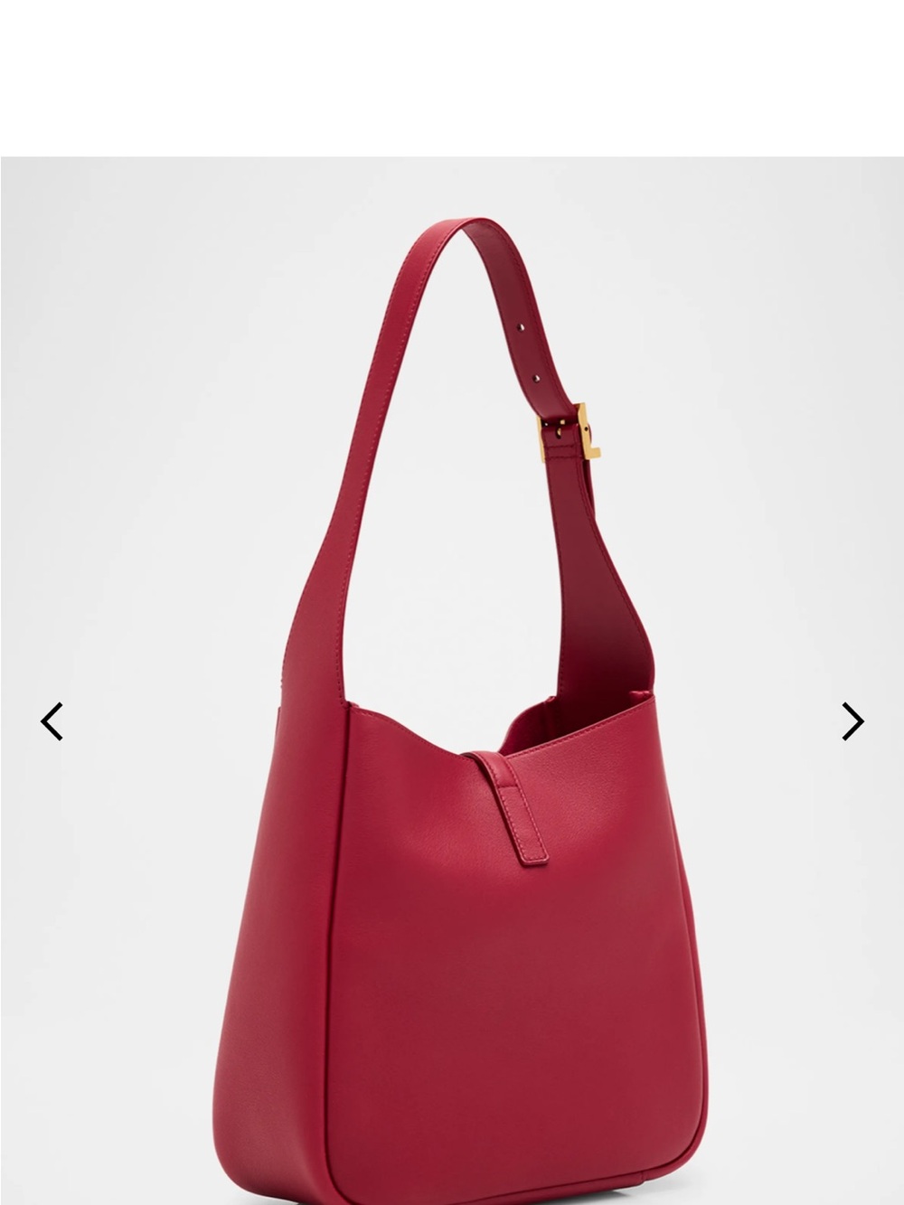 Le 5 A 7 small shoulder bag smooth supply leather cherry jam - Picture 3 of 6